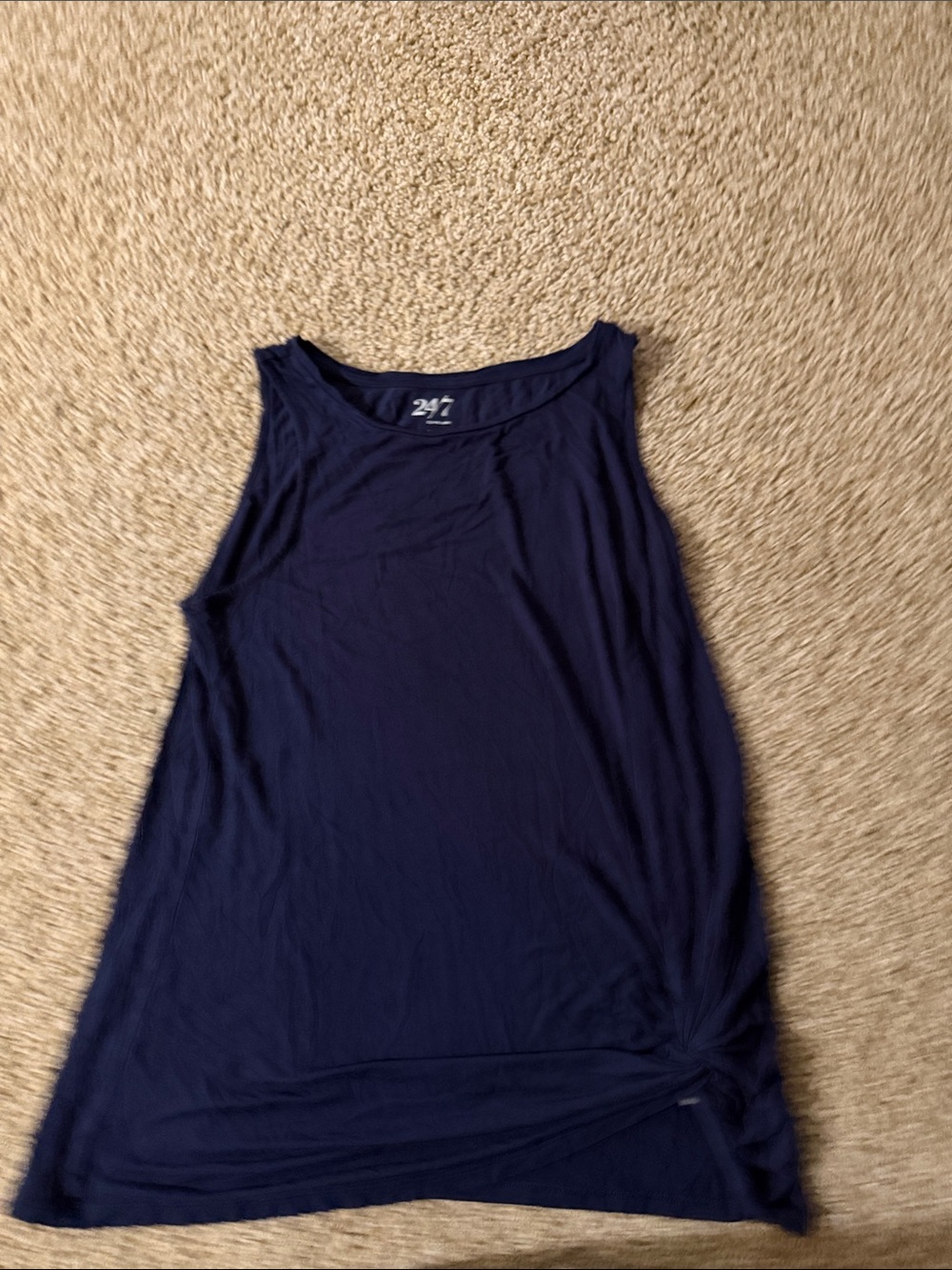 Maurices Navy Twist-Hem Tank Top